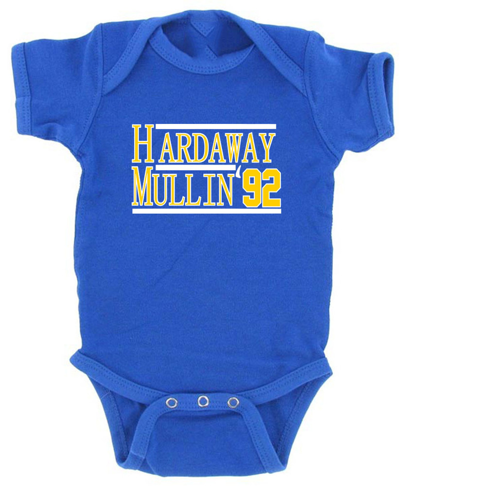 Warriors Hardaway Mullin 92  Baby Onesie
